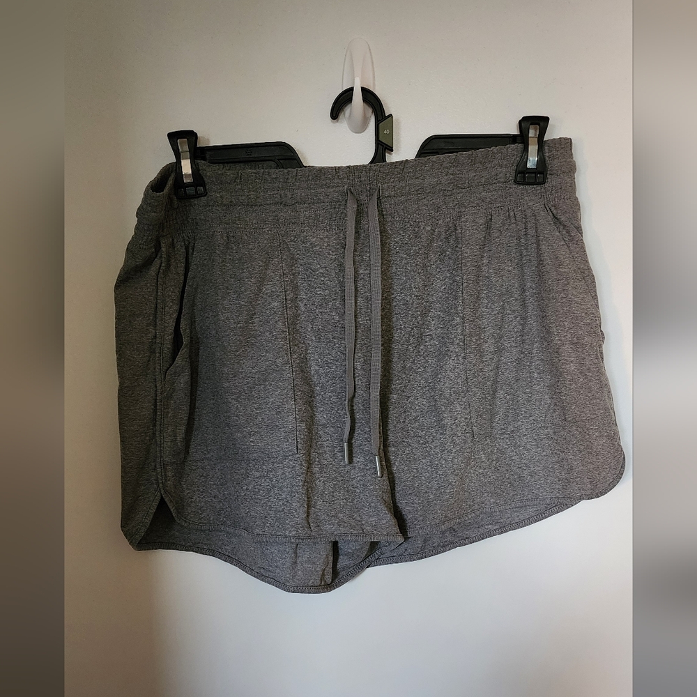 Gray Drawstring Athletic Shorts - image 1